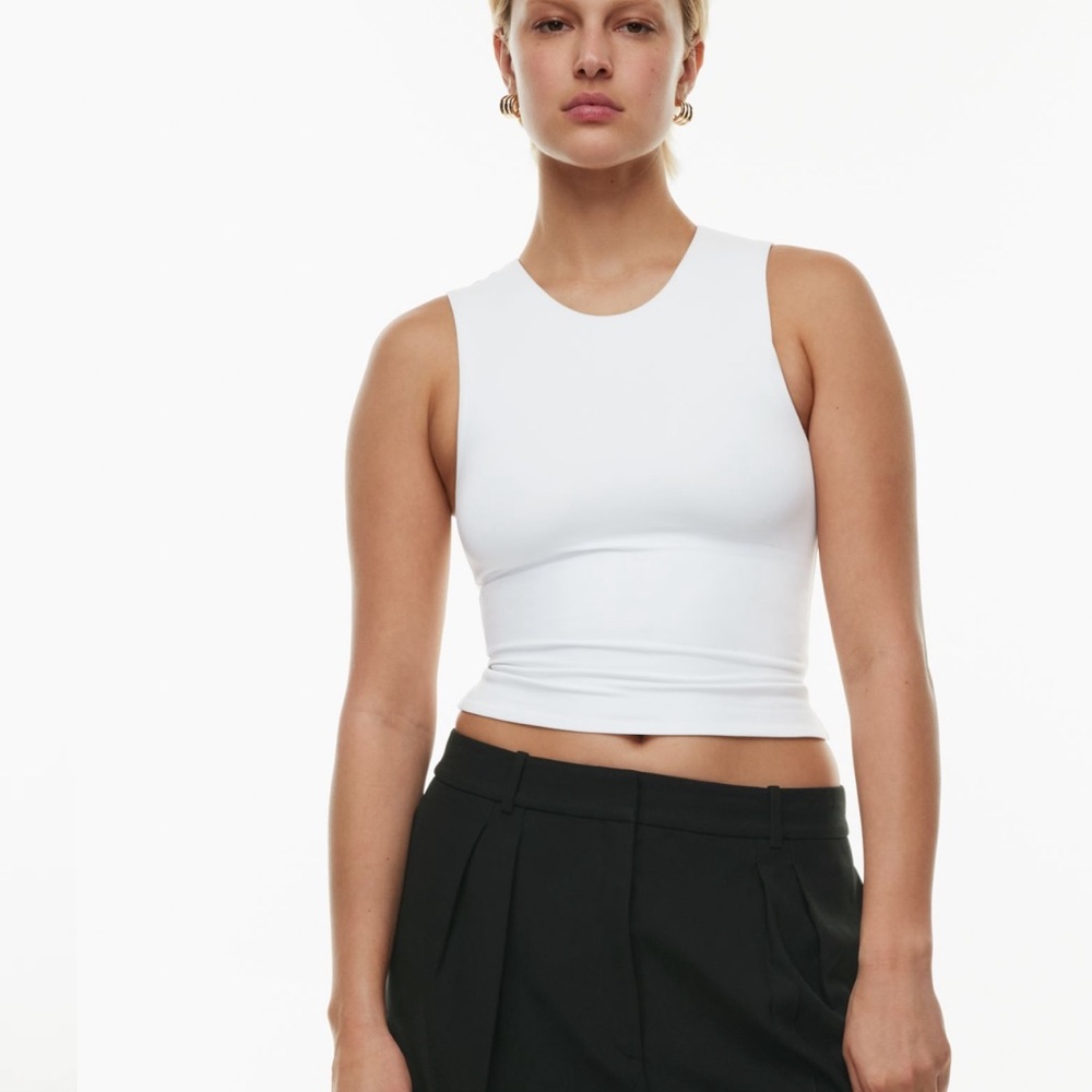 Aritzia White Crop Top
